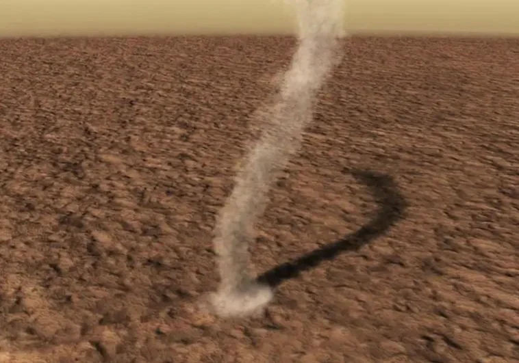 Consiguen grabar en Marte el primer audio de un torbellino extraterrestre