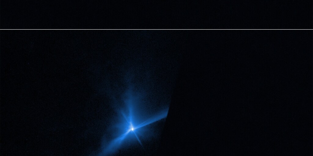 L’impact spectaculaire du vaisseau spatial DART sur un astéroïde, capturé par Hubble en time-lapse