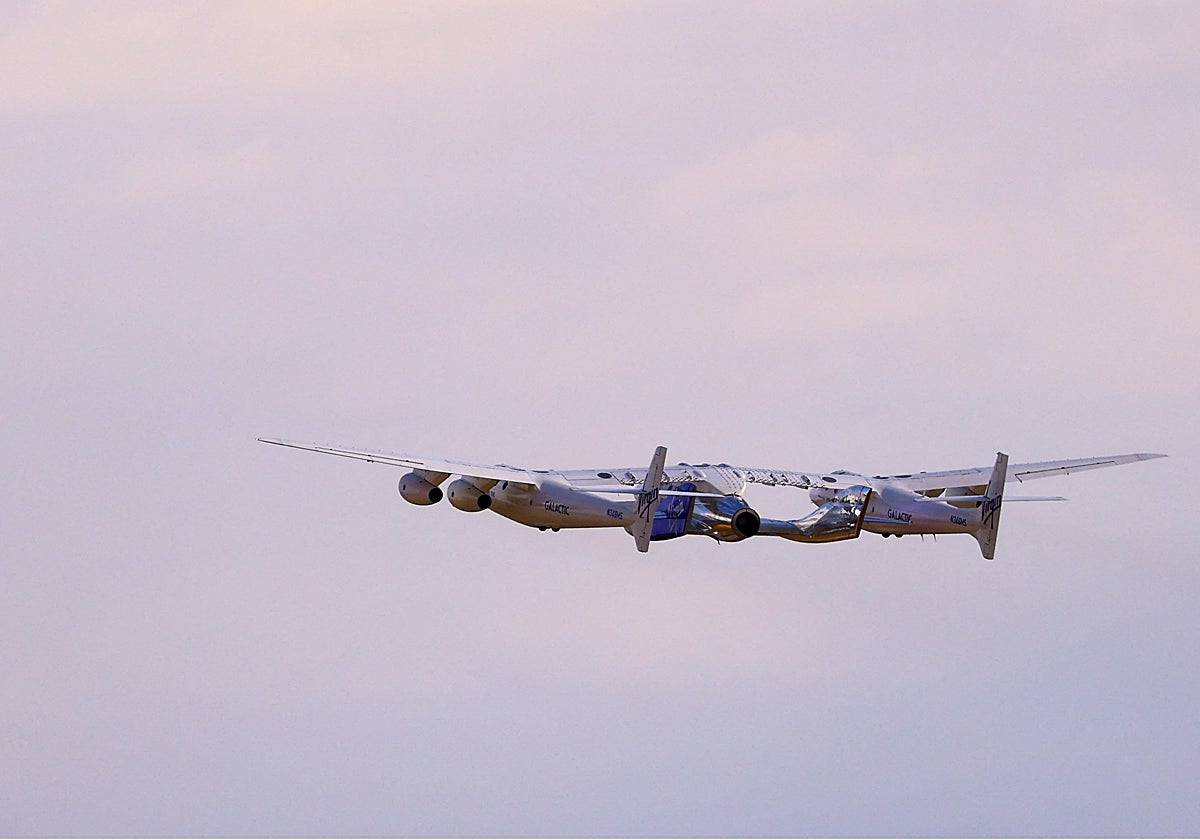 Imagen de la aeronave de Virgin Galactic