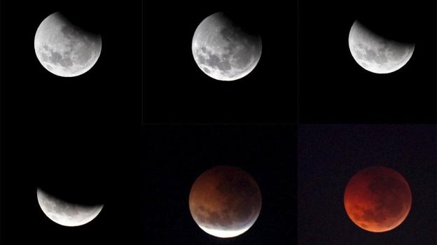 Las fases de un eclipse lunar