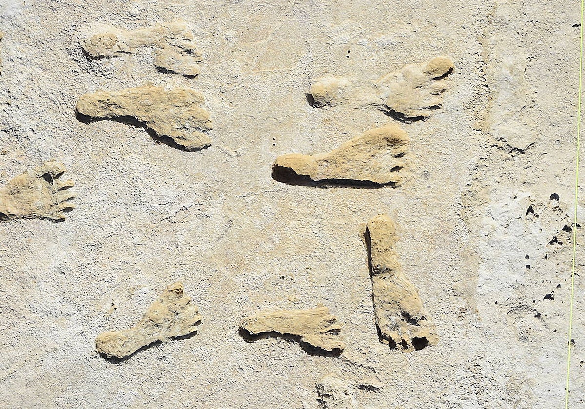 Huellas humanas fósiles en el parque Nacional de White Sands, en Nuevo México