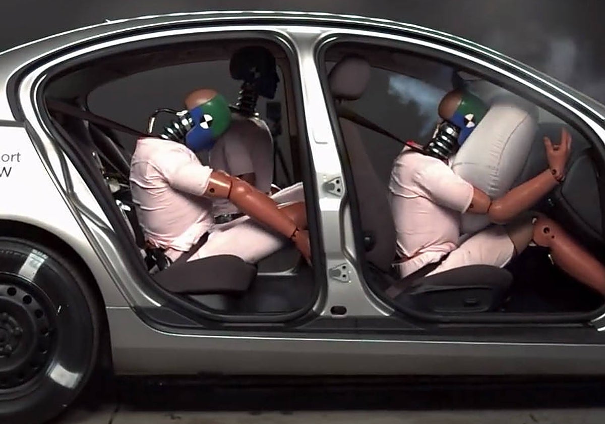 Recreación de un choque a 40 kilómetros por hora