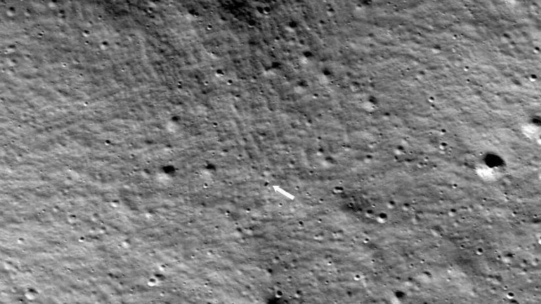 Odiseo, fotografiado en la Luna por el orbitador LRO de la NASA