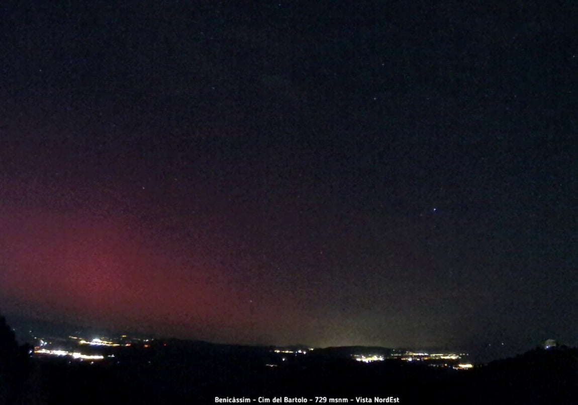Aurora boreal en Benicàssim, Castellón
