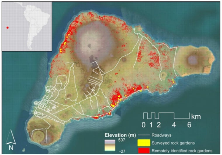 Mapa de Rapa Nui y su ubicación en el Pacífico sureste