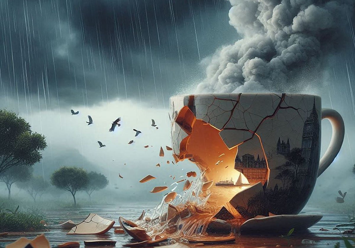 Así arruinó la tormenta Ciarán el té del desayuno a 20 millones de británicos