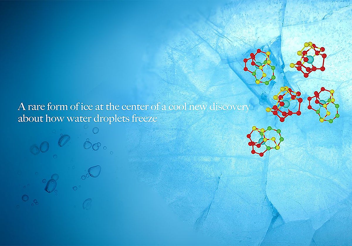 Investigadores japoneses han descubierto que el hielo comienza a formarse cerca de la superficie del agua a través de estructuras similares a un tipo de hielo poco común descubierto recientemente
