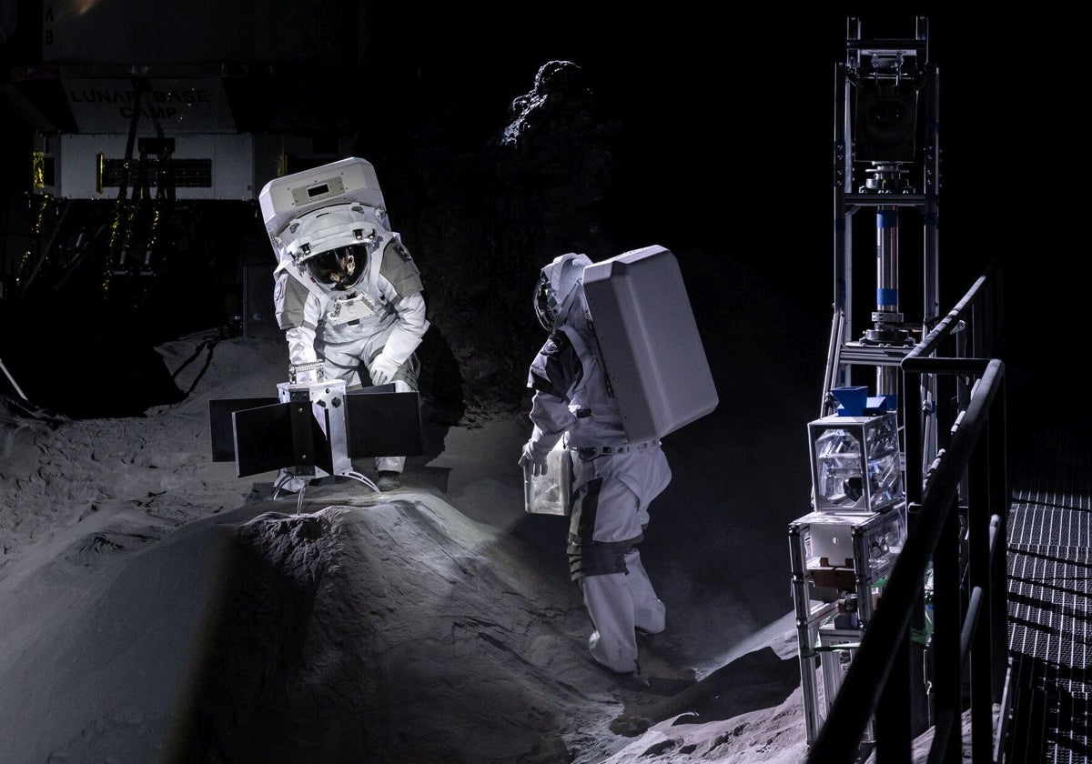 LUNA recrea la superficie de la Luna en la Tierra junto al Centro de Astronautas (EAC) de la ESA en Colonia, Alemania