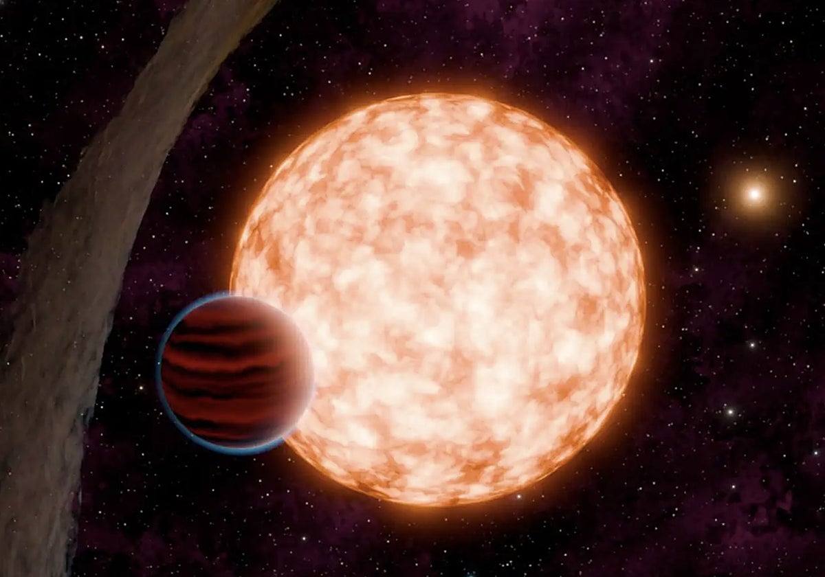 En la ilustración, IRAS 04125+2902 b, un planeta diez veces mayor que la Tierra y que que se formó hace menos de tres millones de años