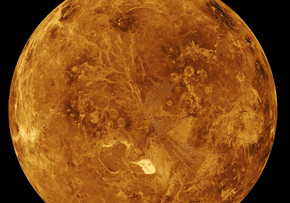 Imagen de Venus tomada por la sonda Magallanes en Julio de 1996