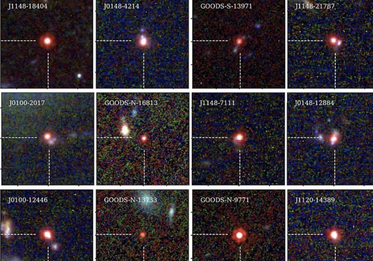 Galaxias de punto rojo, descubiertas por el Telescopio Espacial James Webb en el Universo primitivo