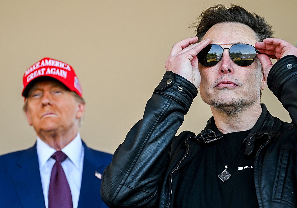 Trump y Musk, durante una prueba de vuelo del Starship