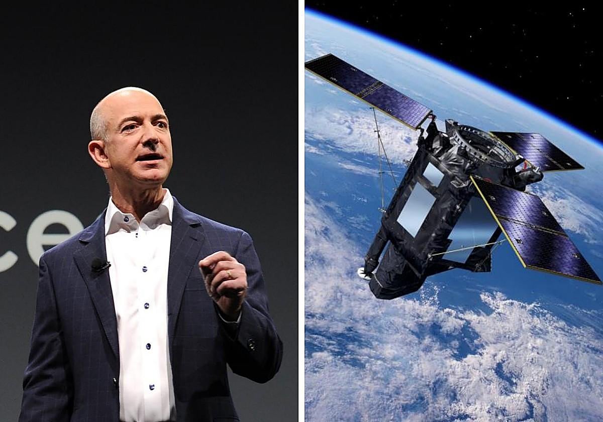 Jeff Bezos y satélite