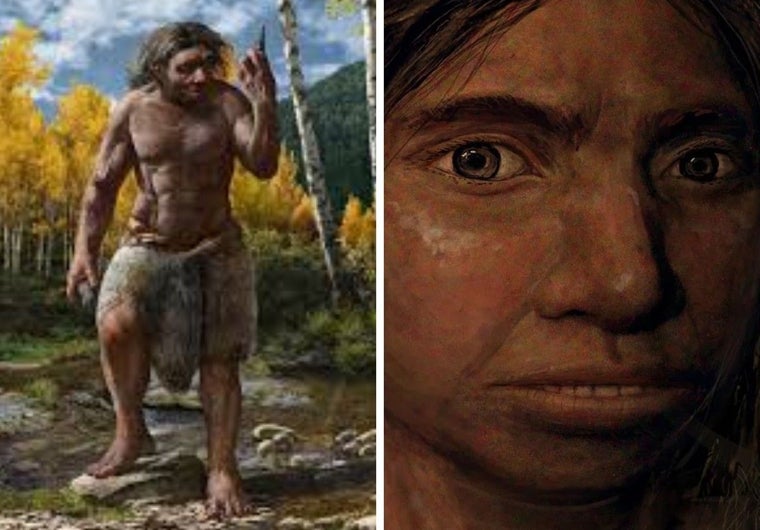 A la izquierda, una recreación del Hombre dragón. A la derecha, el primer retrato de una niña denisovana hecho a partir del ADN