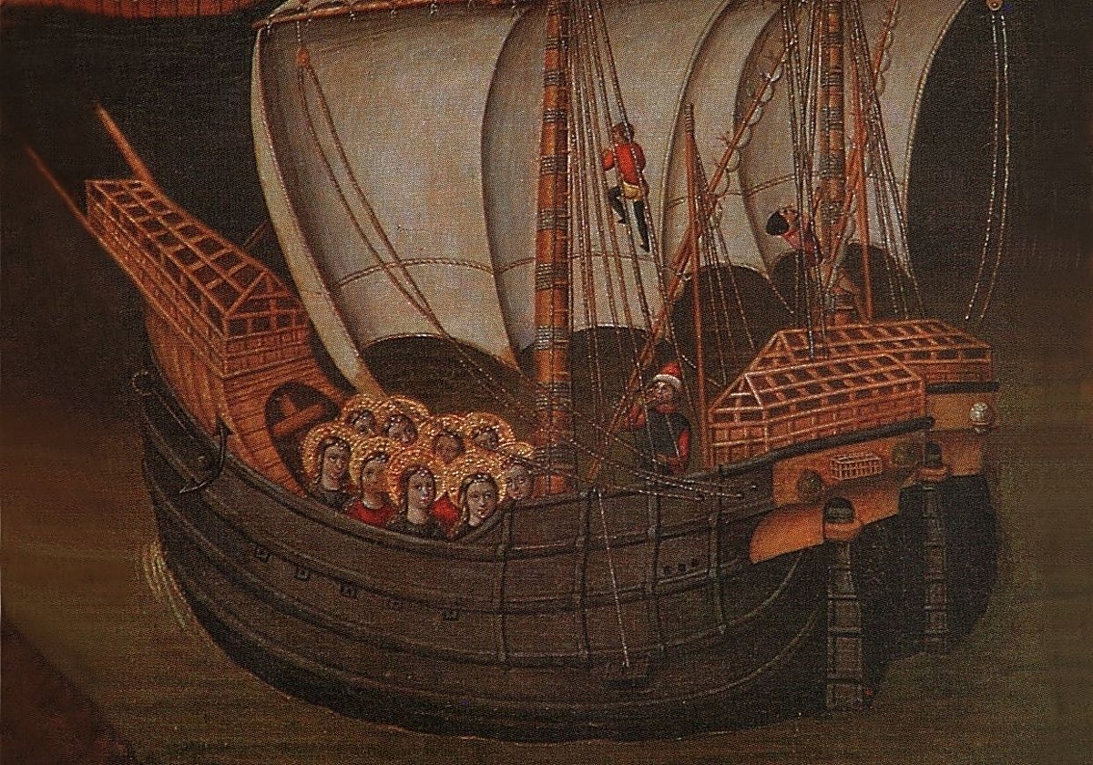 Naos catalanas con timón de codaste siglo XIV