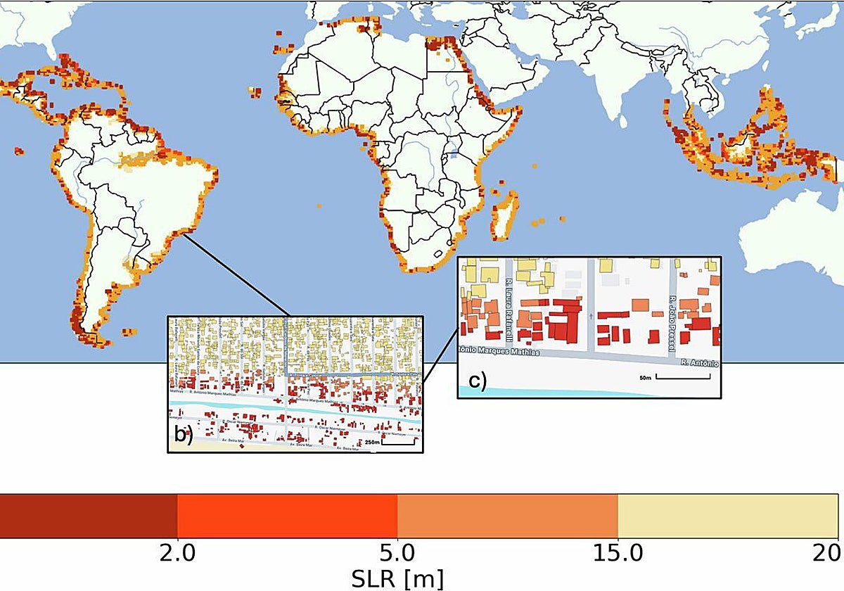 Riesgo de inundaciones de edificios en más de 170 países del Sur global