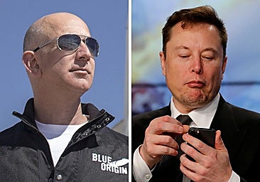 Guerra de las galaxias versión millonarios: Bezos contraataca a Musk con su nuevo cohete reutilizable