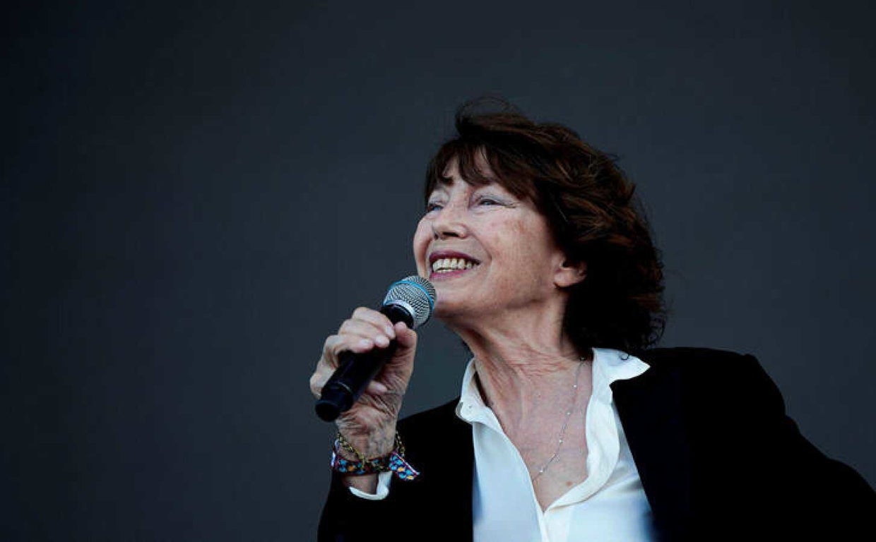La cantante Jane Birkin durante un concierto