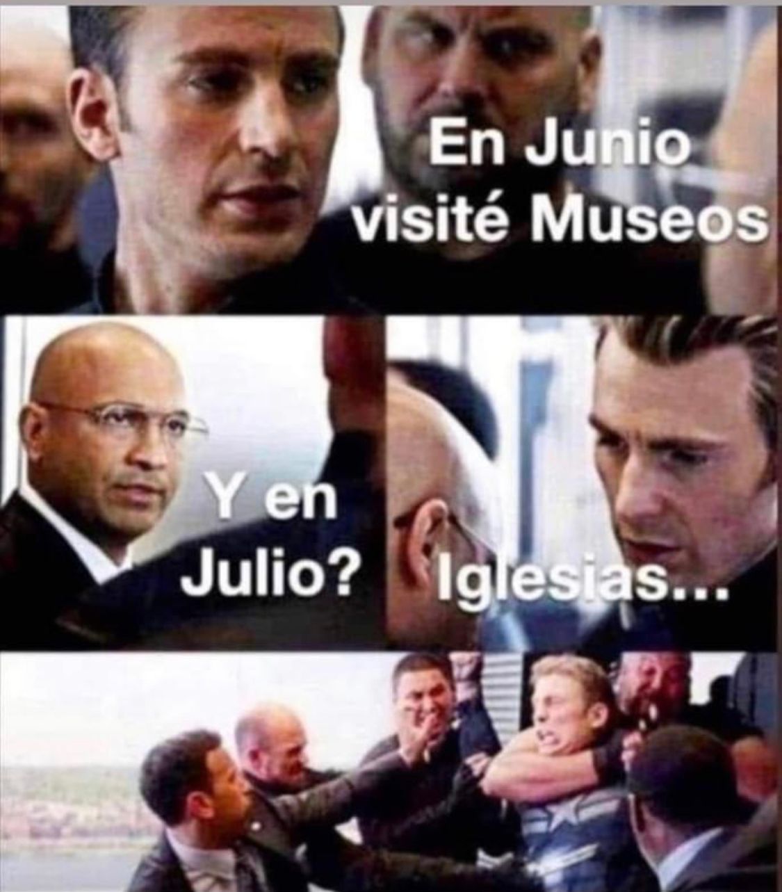 —En junio visité museos. —Y en Julio? —Iglesias...