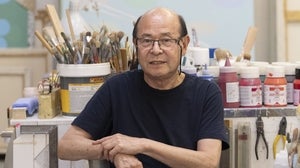 Mitsuo Miura en su estudio en Madrid
