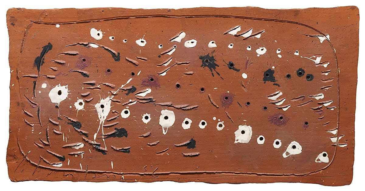 Una de las obras de Lucio Fontana en Helga de Alvear