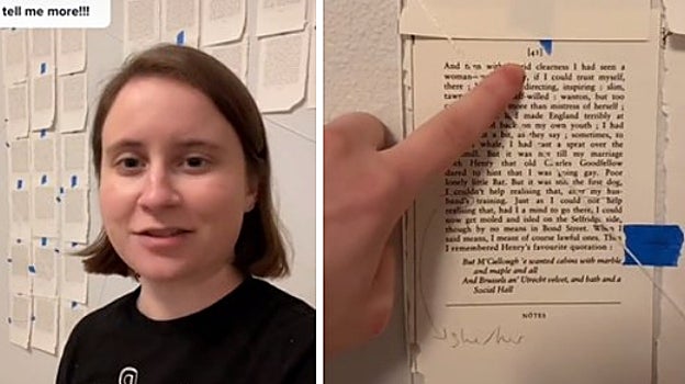 Shandy Hall en dos vídeos de Tik Tok en los que narra cómo está resolviendo el misterio