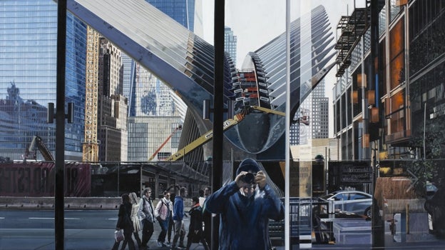 Richard Estes. 'Autorretrato cerca del Oculus en el World Trade Center', 2017