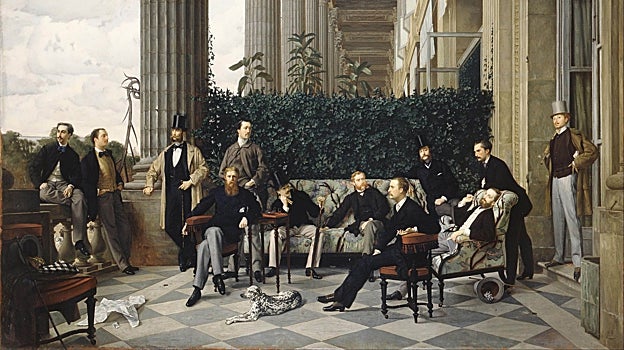 'El Círculo de la Rue Royale' (1866), de James Tissot, que Proust cita en 'En busca del tiempo perdido'