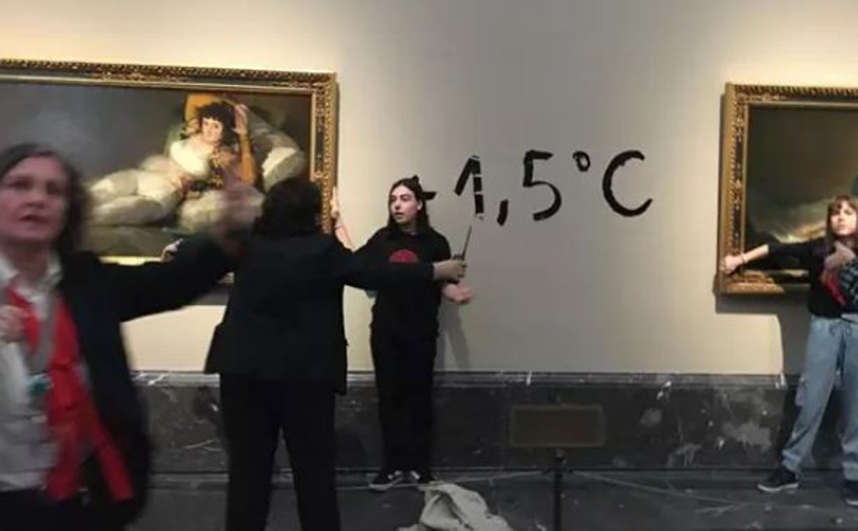 Atentan en el Prado contra &#039;Las Majas&#039; de Goya, que no tienen cristal de protección