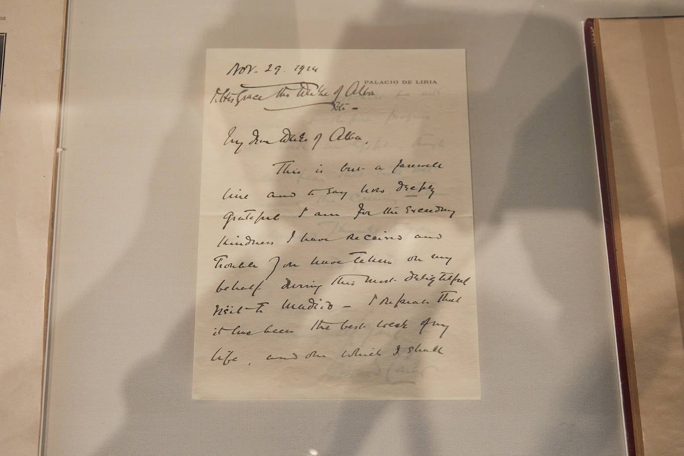 Carta autógrafa de Howard Carter agradeciéndole al duque su hospitalidad durante su estancia en Madrid
