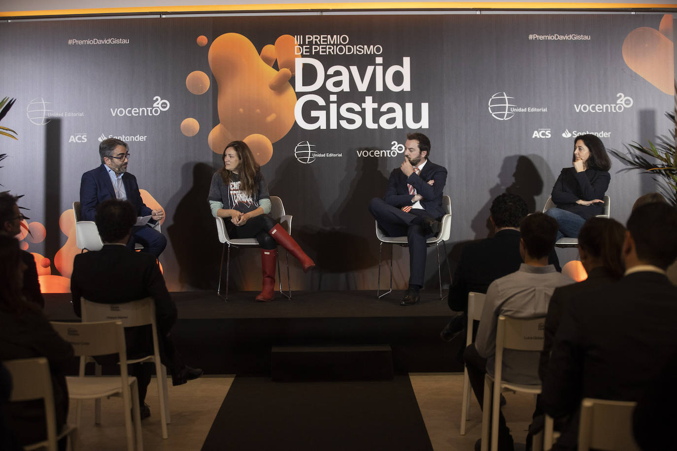 De izquierda a derecha: Jesús Calero, Rebeca Argudo, Jorge Bustos y Rosa Belmonte
