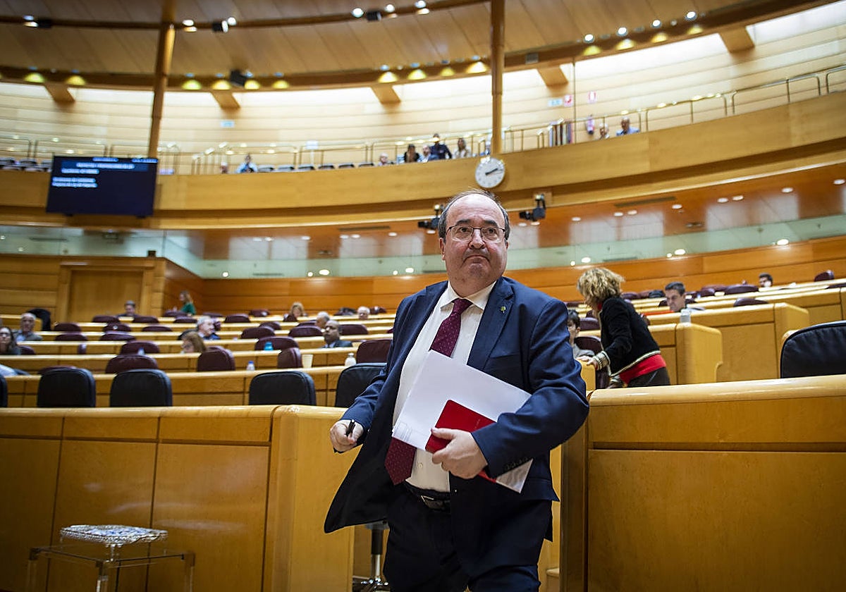 Miquel Iceta, ministro de Cultura, en el Senado