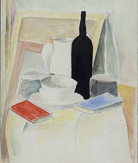 Imagen secundaria 2 - Arriba, 'Las frutas rojas' (1967). Sobre estas líneas, de izquierda a derecha, 'Sin título' (1930) y 'Naturaleza muerta' (1924) 