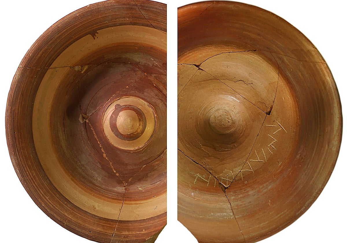 Anverso y reverso del plato de Vicanus de Libisosa