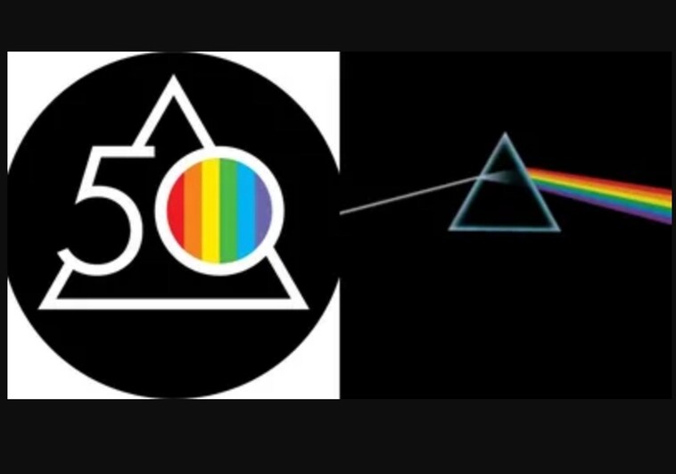 Pink Floyd, tachado de 'woke' al confundir el logo del 50 aniversario del 'Dark Side of the Moon' con la bandera LGTB+