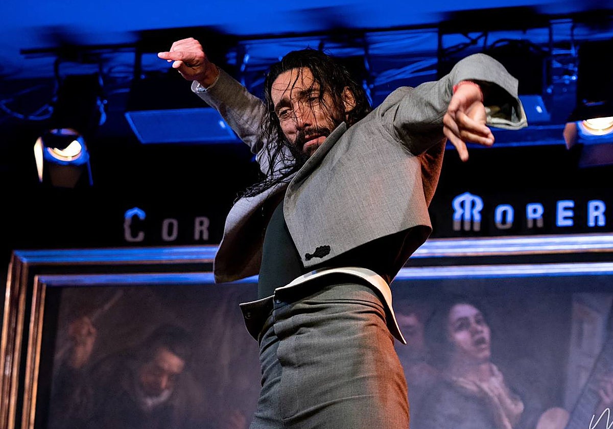 Eduardo Guerrero, durante su espectáculo 'Origen' en el Corral de la Morería