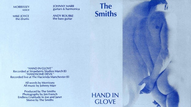 Portada y contraportada del single 'Hand in glove'