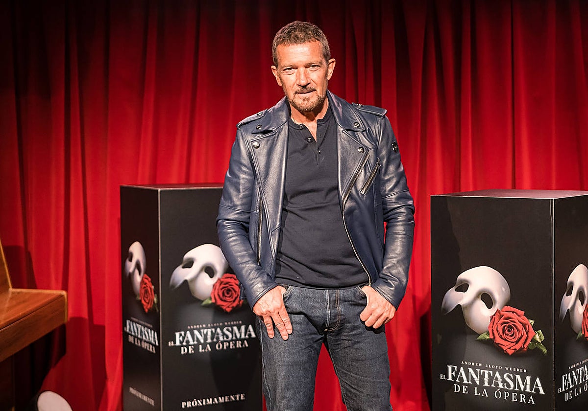 Antonio Banderas, en el Teatro Pavón, donde se realizan las audiciones para 'El fantasma de la Ópera'