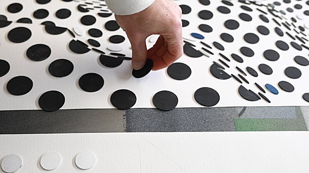 Imagen del proceso de las obras recientes del autor