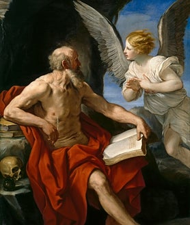 Imagen secundaria 2 - Arriba, fragmento de ‘Baco y Ariadna’. Sobre estas líneas, detalle de ‘David decapitando a Goliat’ y ‘El ángel apareciéndose a San Jerónimo’