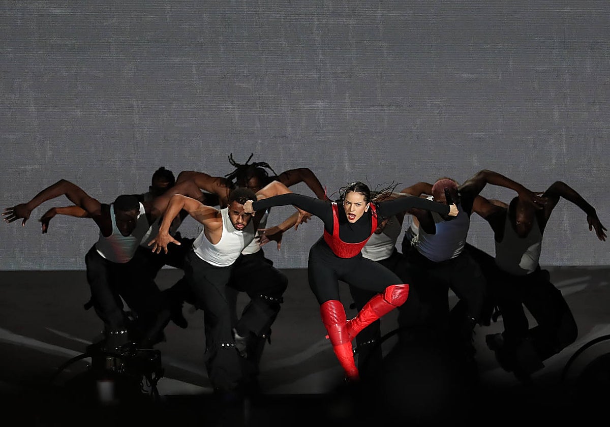 Rosalía, durante su actuación en México