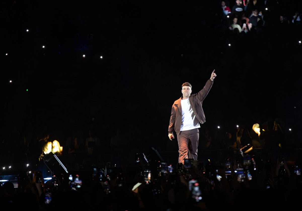 El cantante Quevedo durante su concierto en el Wizink Center