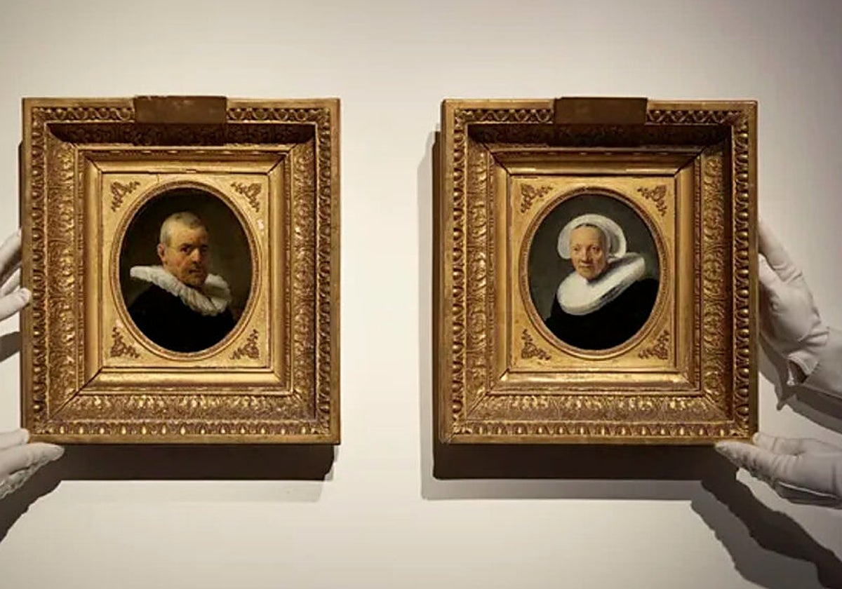 Las pinturas representan a una pareja, Jan Willemsz Van der Pluym y su esposa Jaapgen Carels, que pertenecían a una familia holandesa prominente