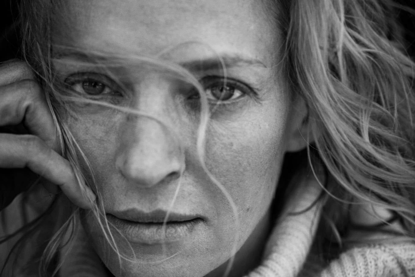 Uma Thurman por Peter Lindbergh en Calendario Pirelli 2017.