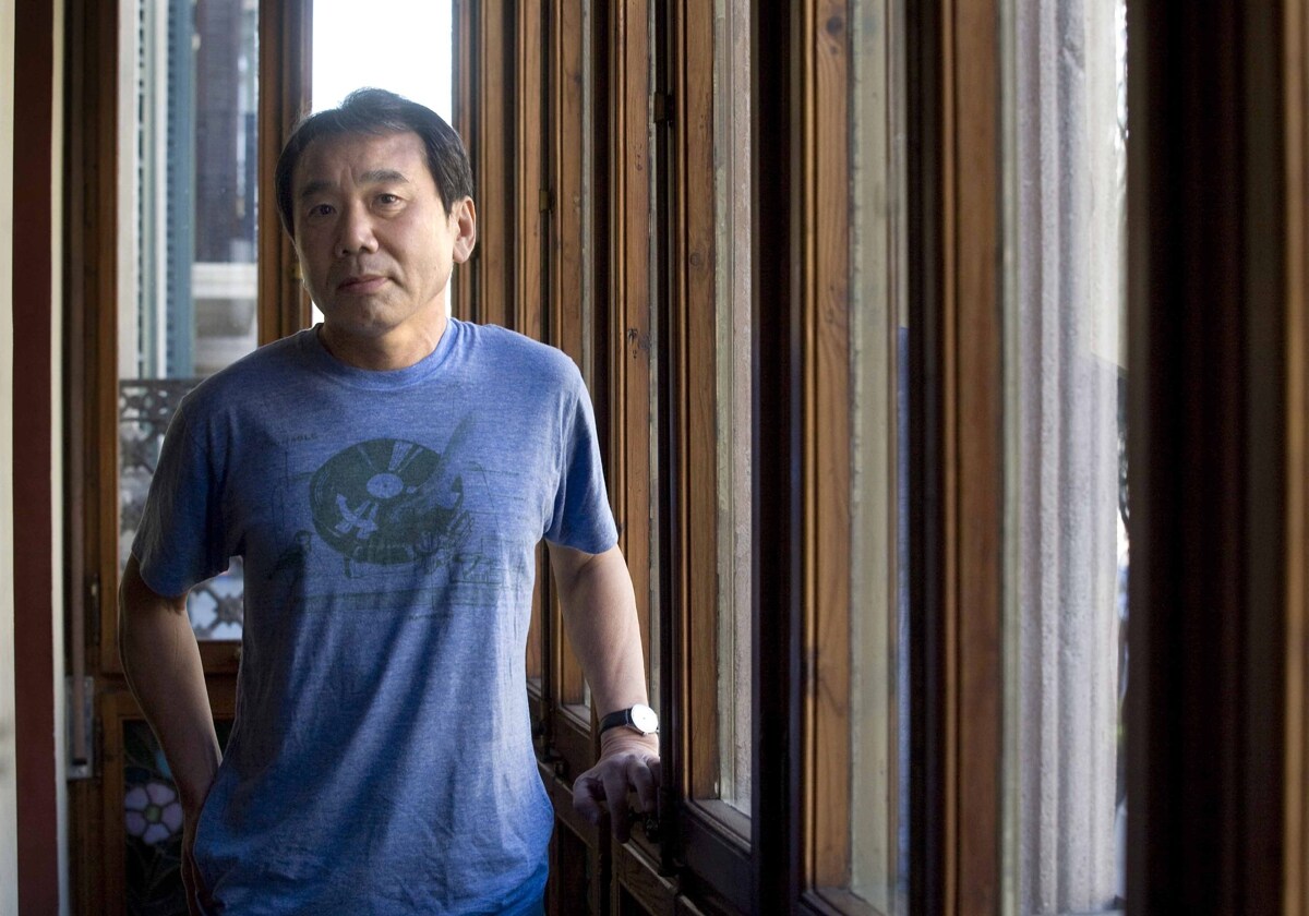 Haruki Murakami en una foto en Barcelona