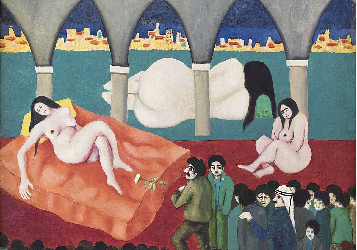 'Zouhour Chareh El-Mutanabbi. Le sentinel endormi', de la serie 'Les fleurs de la rue Al-Moutanabbi, place des Martyrs', de 1972