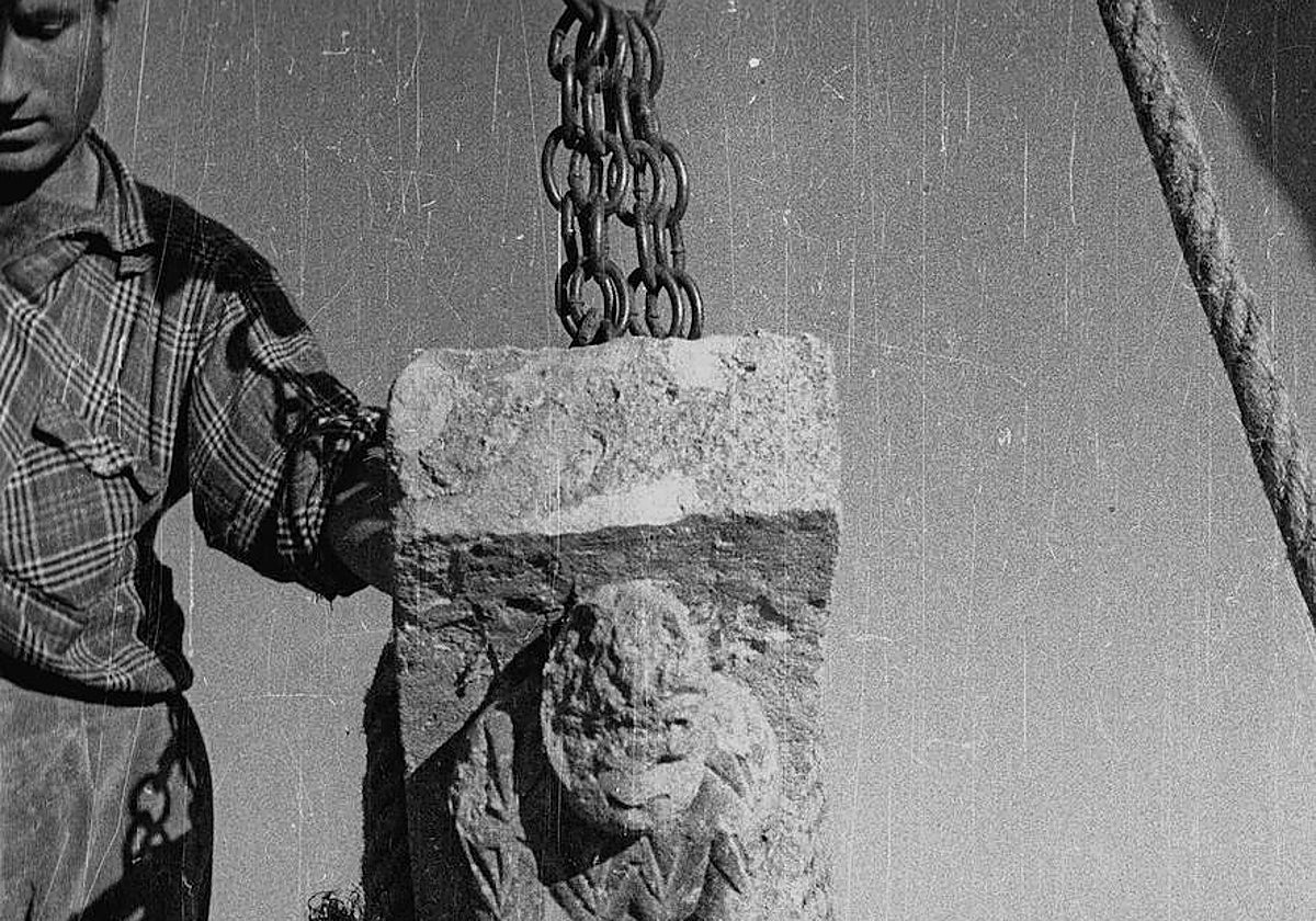 El desmontaje del ábside de Fuentidueña que viajó a EE.UU.