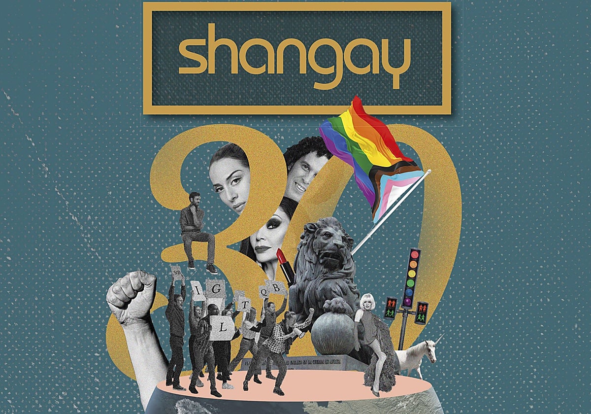 Portada de 'Memorias de Shangay: 30 años de historia LGTBIQ+ en España'