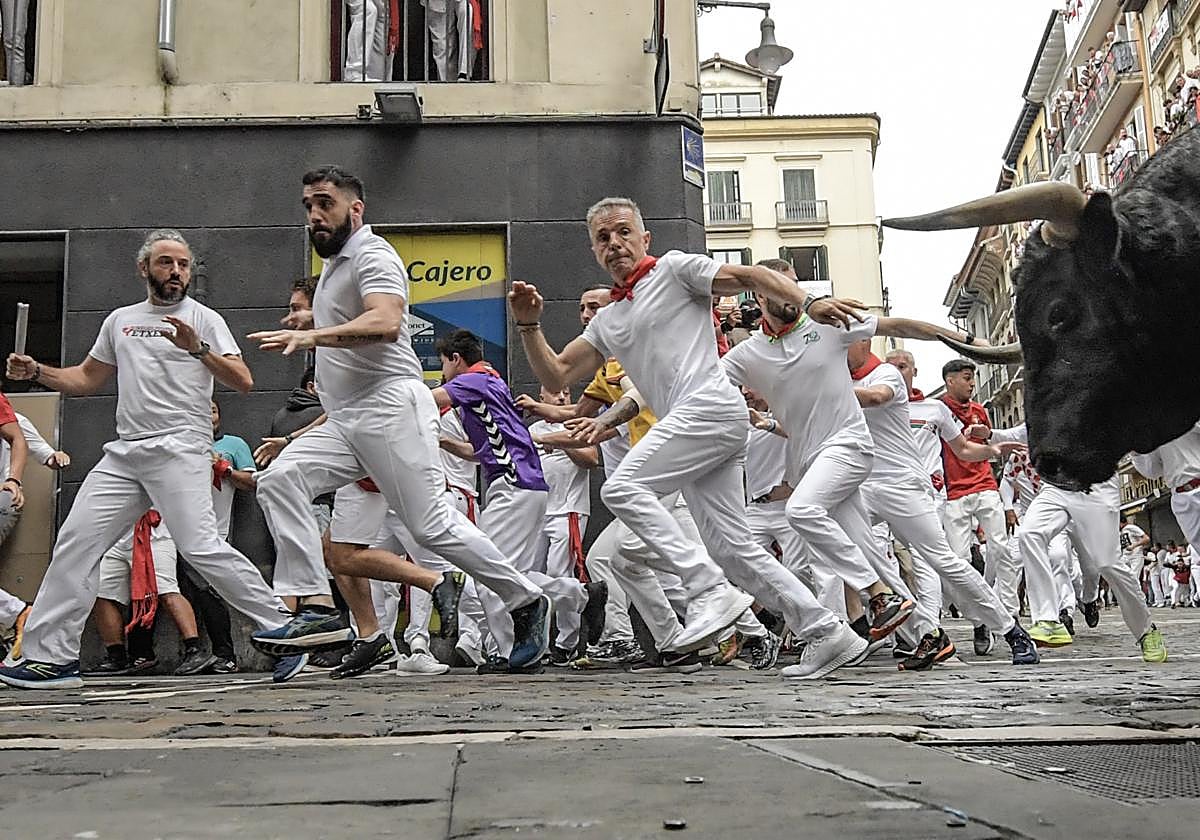 Séptimo encierro de San Fermín hoy, en directo