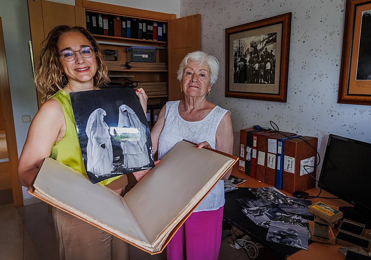 Natalia Pando y María Jesuús de Cea, hija y mujer de Juan Pando Despierto